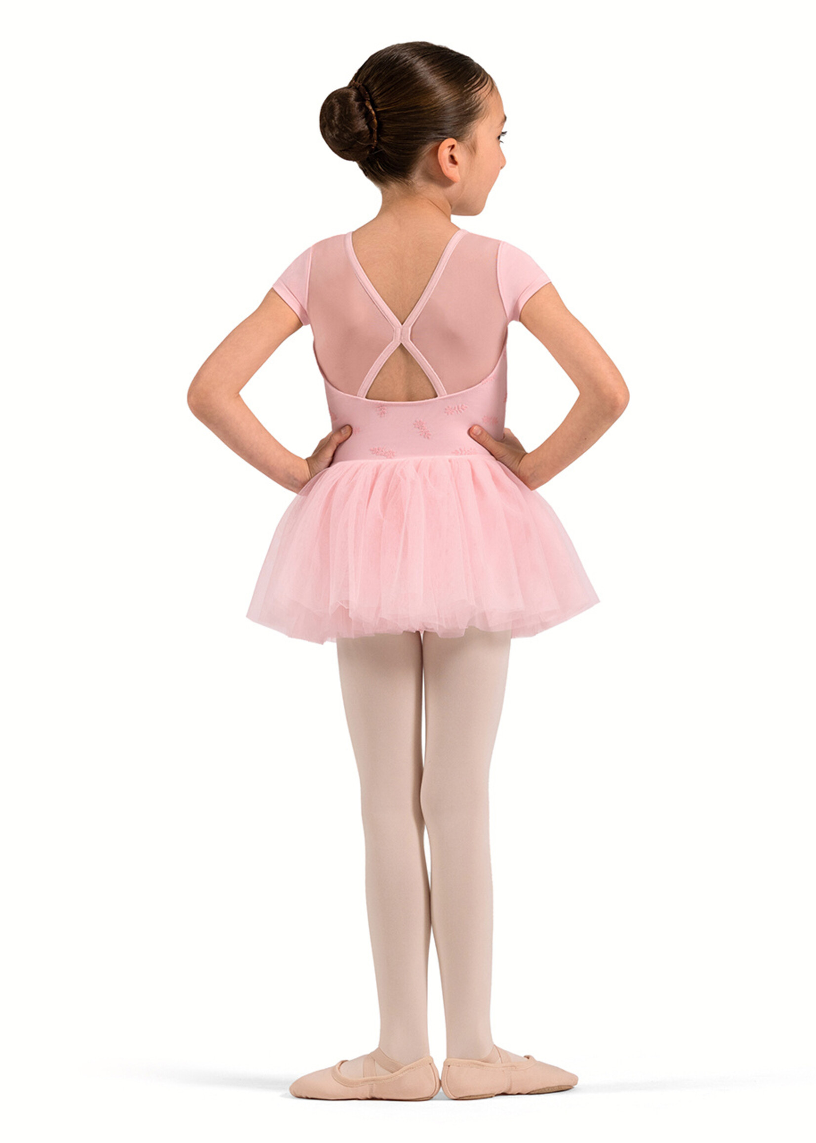 BLOCH FLORAL PRINT CAP SLEEVE TUTU LEOTARD