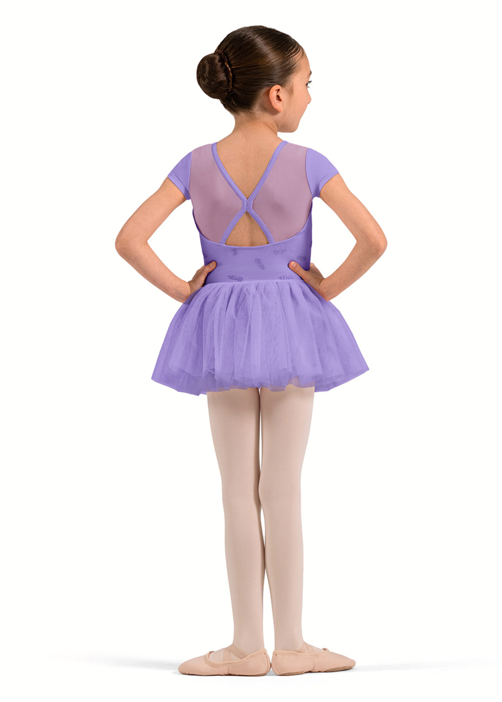 BLOCH FLORAL PRINT CAP SLEEVE TUTU LEOTARD