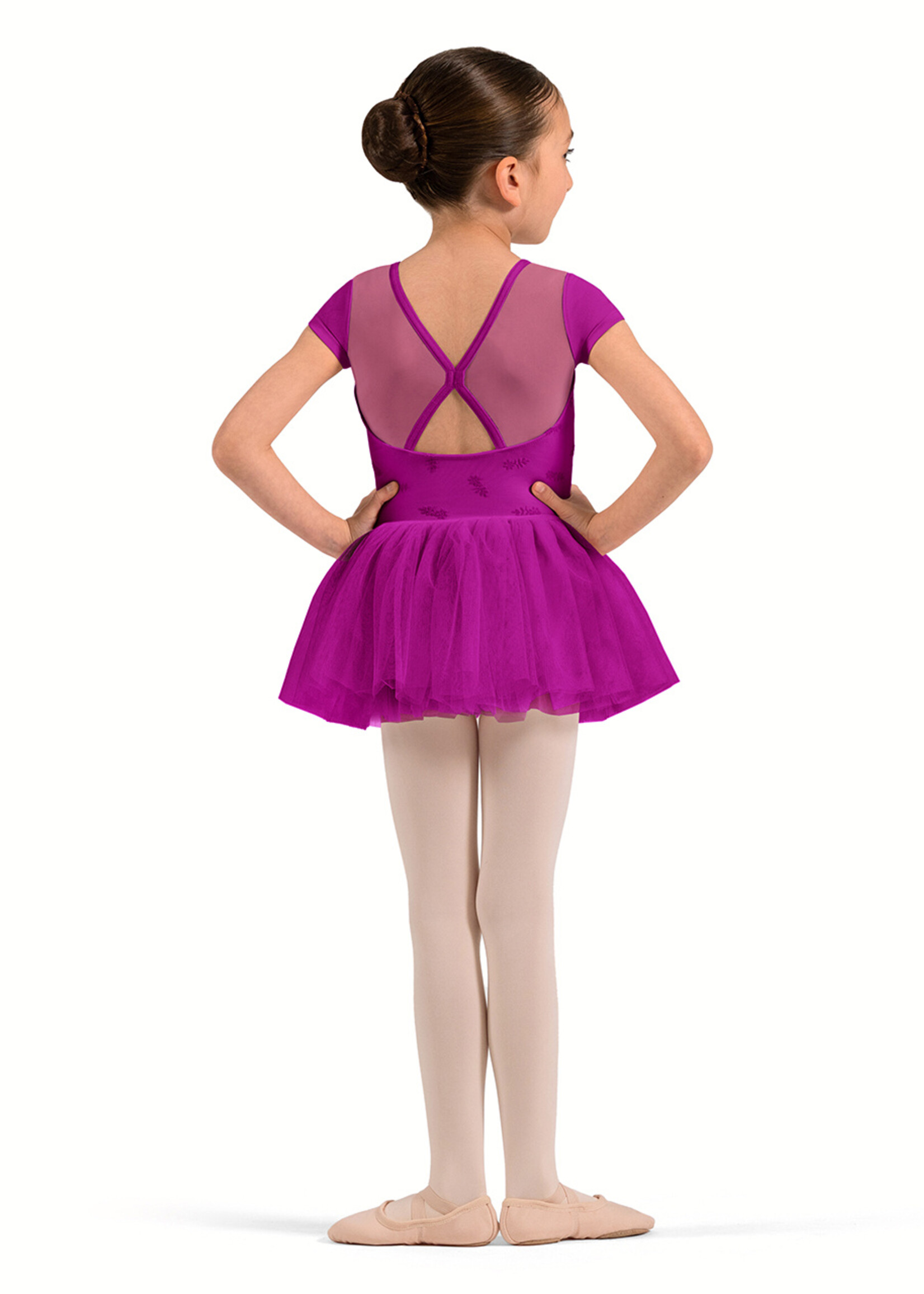 BLOCH FLORAL PRINT CAP SLEEVE TUTU LEOTARD