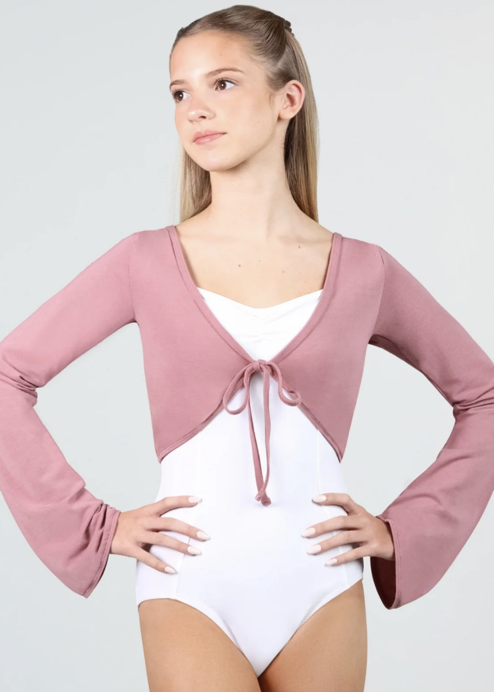 SUFFOLK MACARON MODAL TIE-FRONT CROP TOP