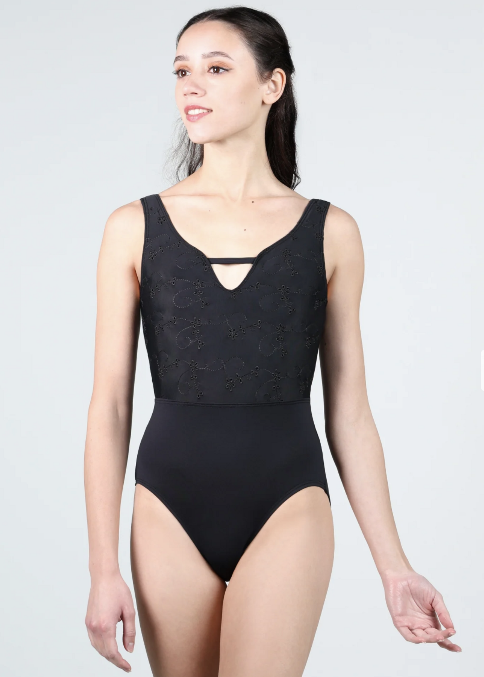 SUFFOLK MACARON V NECK TANK LEOTARD