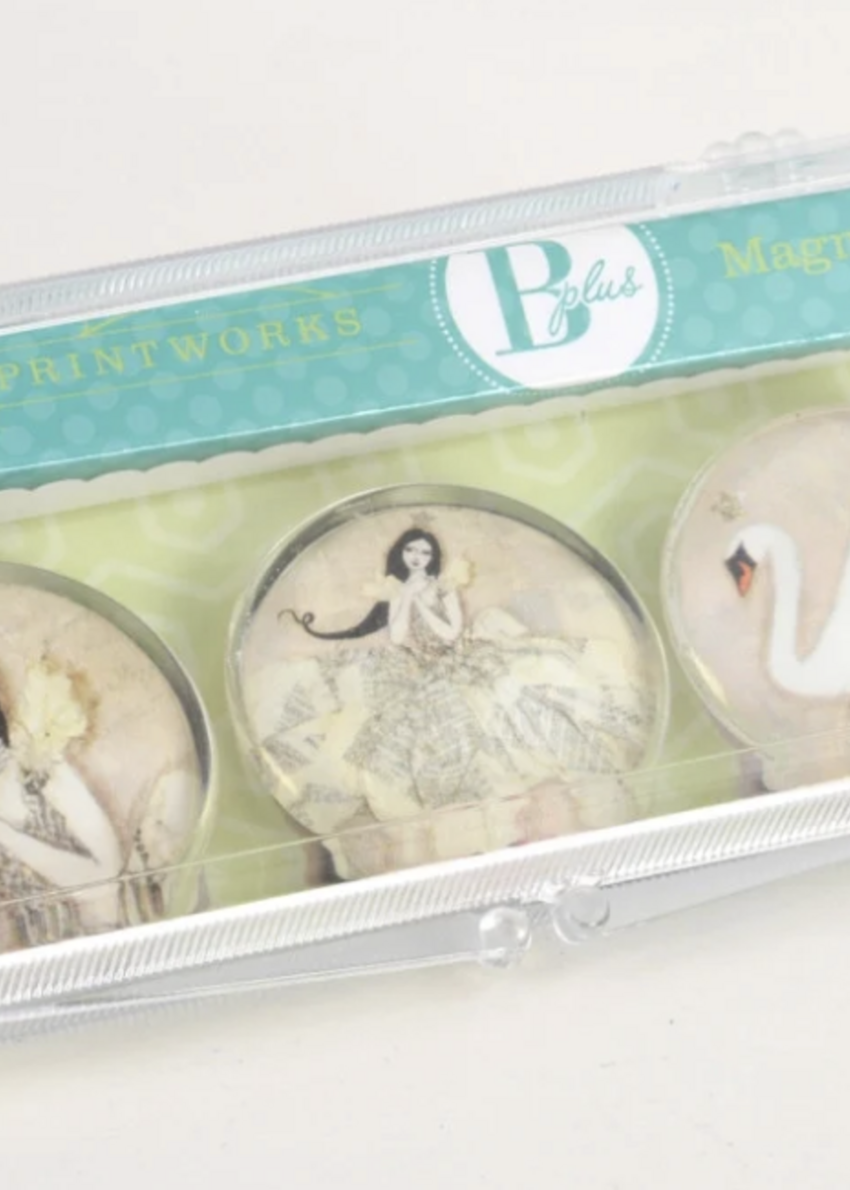 B PLUS PRINTWORKS INC. GLASS MAGNET SET