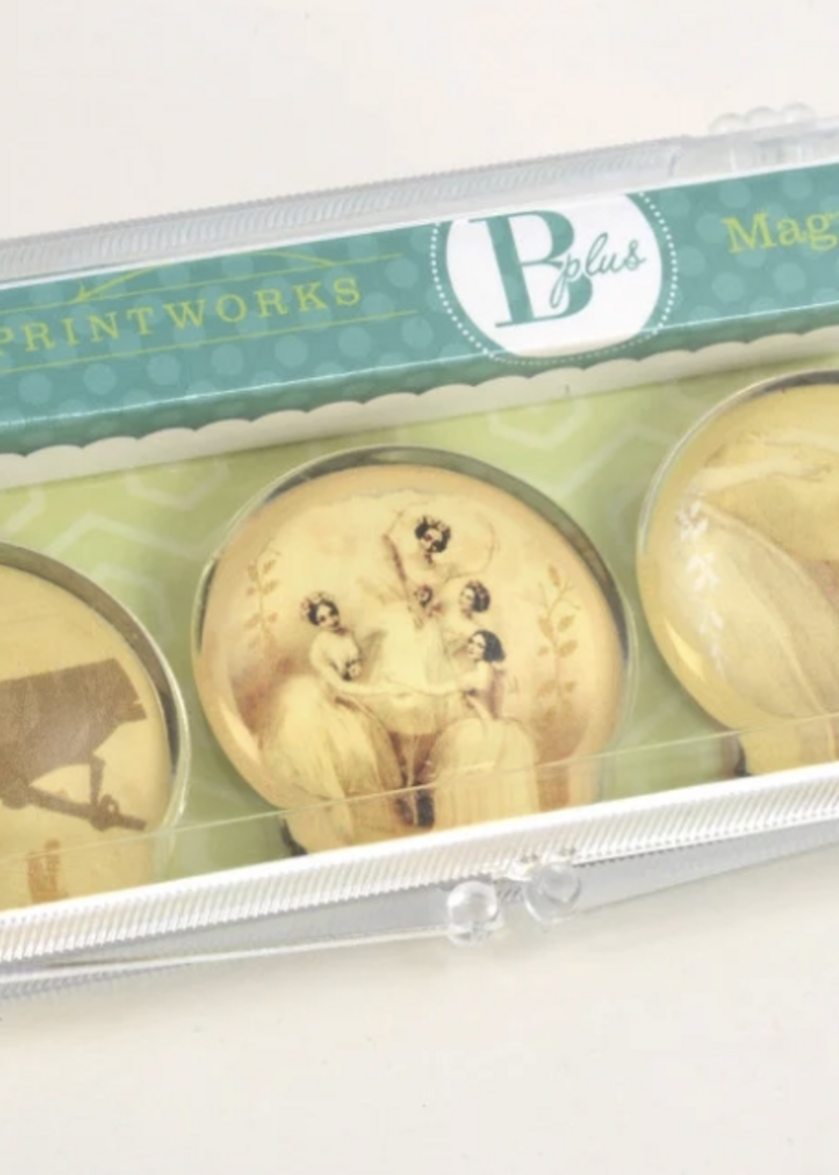 B PLUS PRINTWORKS INC. GLASS MAGNET SET