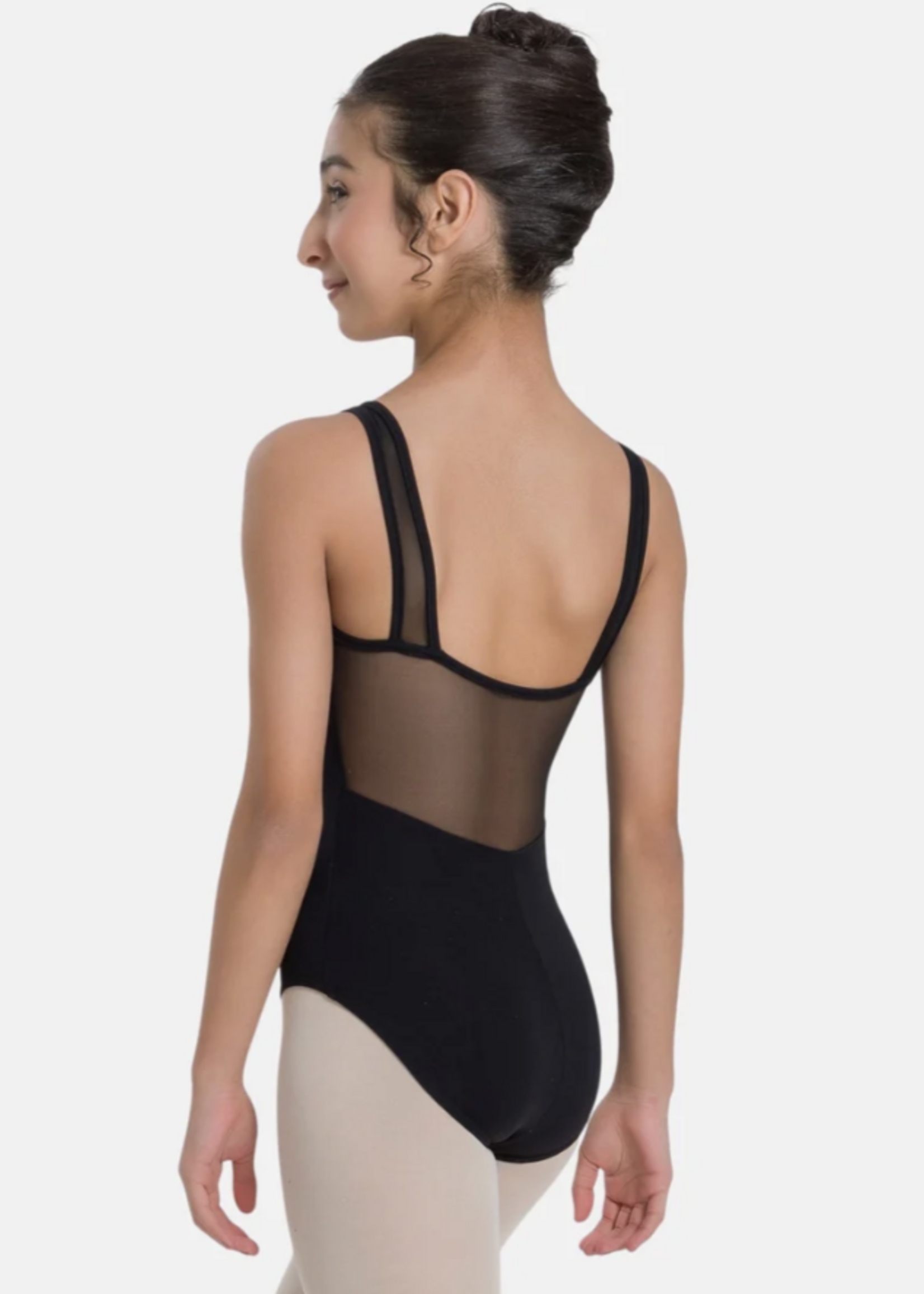 SODANCA SL21 WIDE MESH STRAP LEOTARD W/PINCHED FRT AND MESH BACK