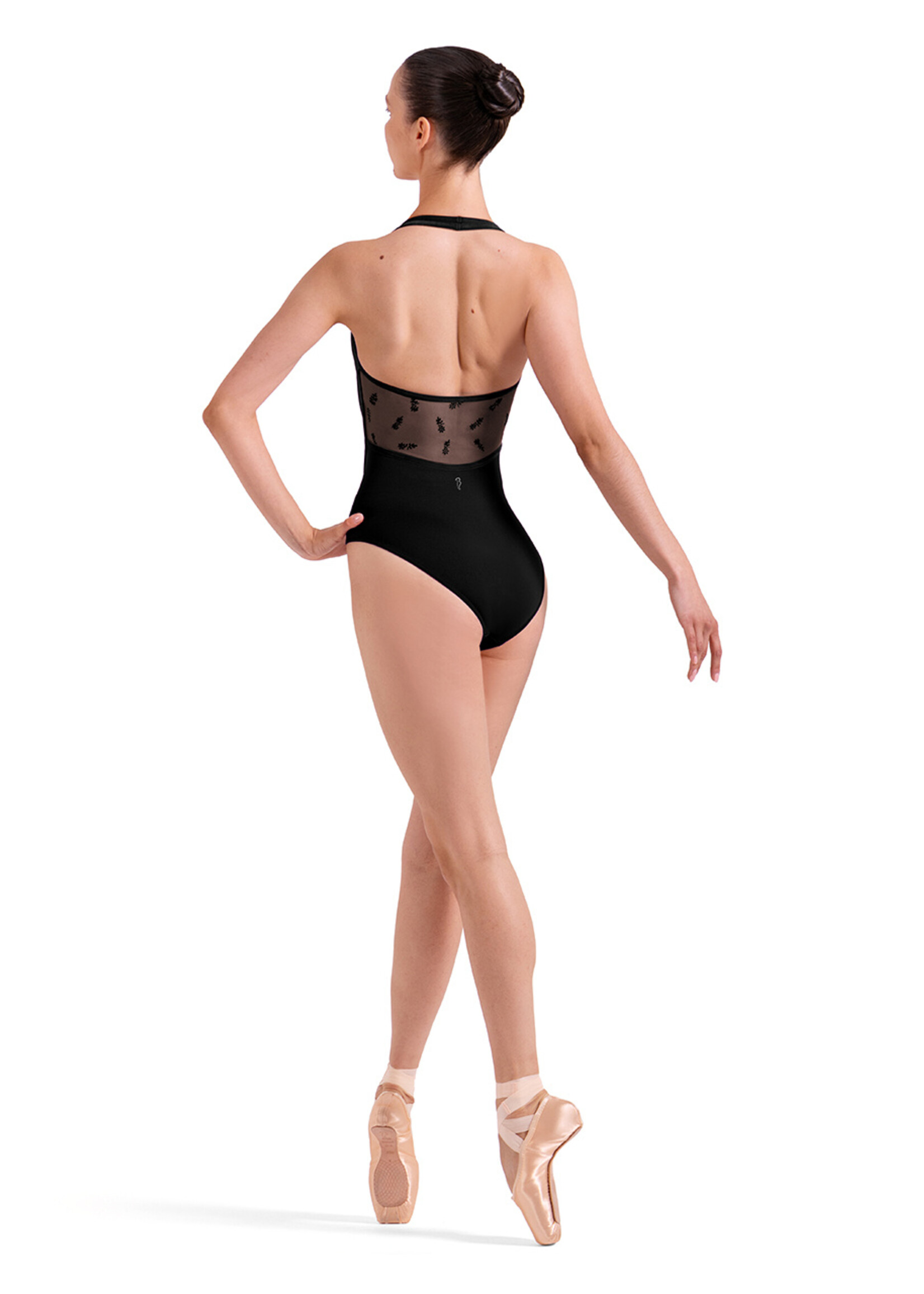 BLOCH BACK FLORAL PRINT HALTER LEOTARD