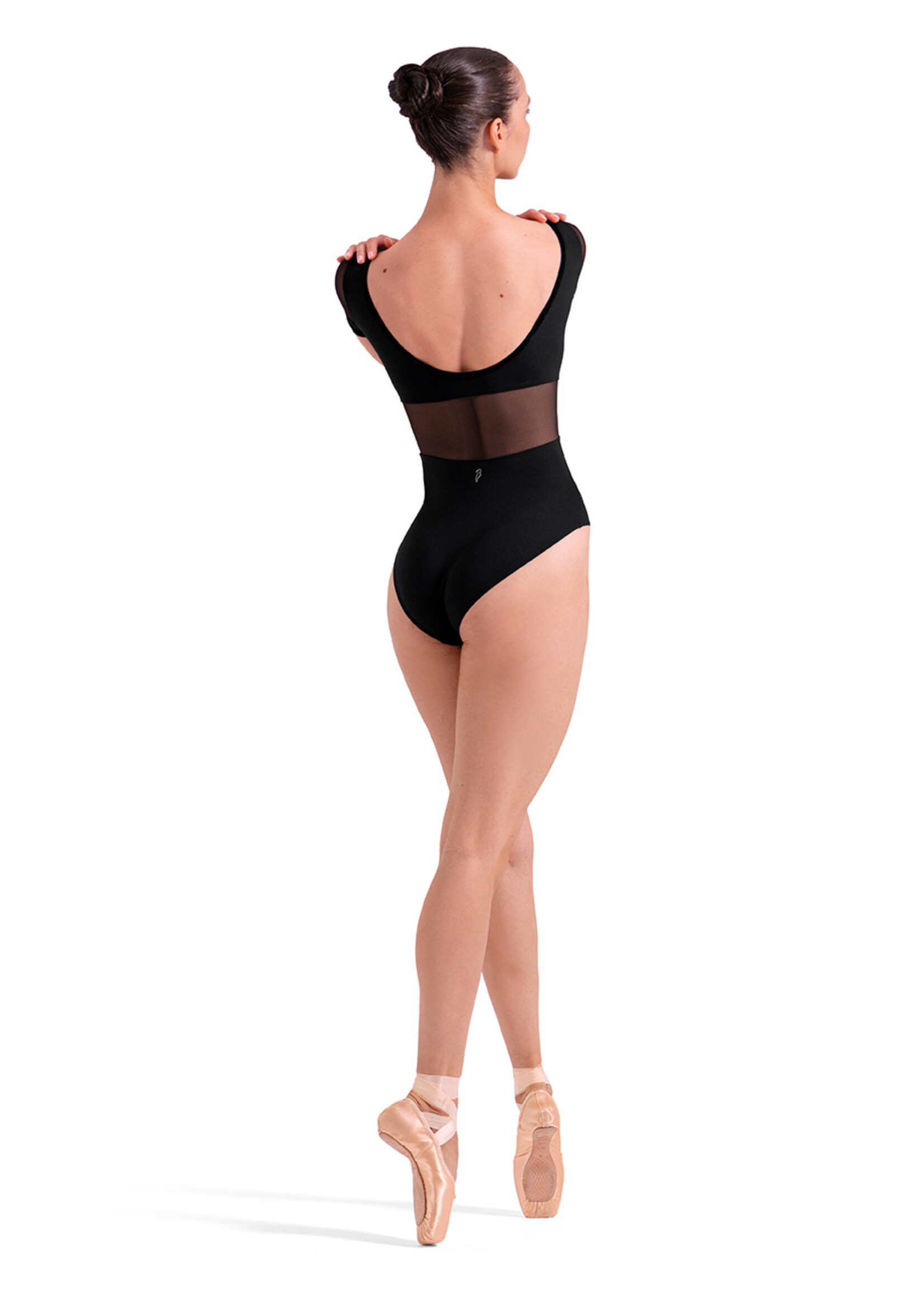 BLOCH DOUBLE SCOOP PLAIN CAP SLEEVE LEOTARD