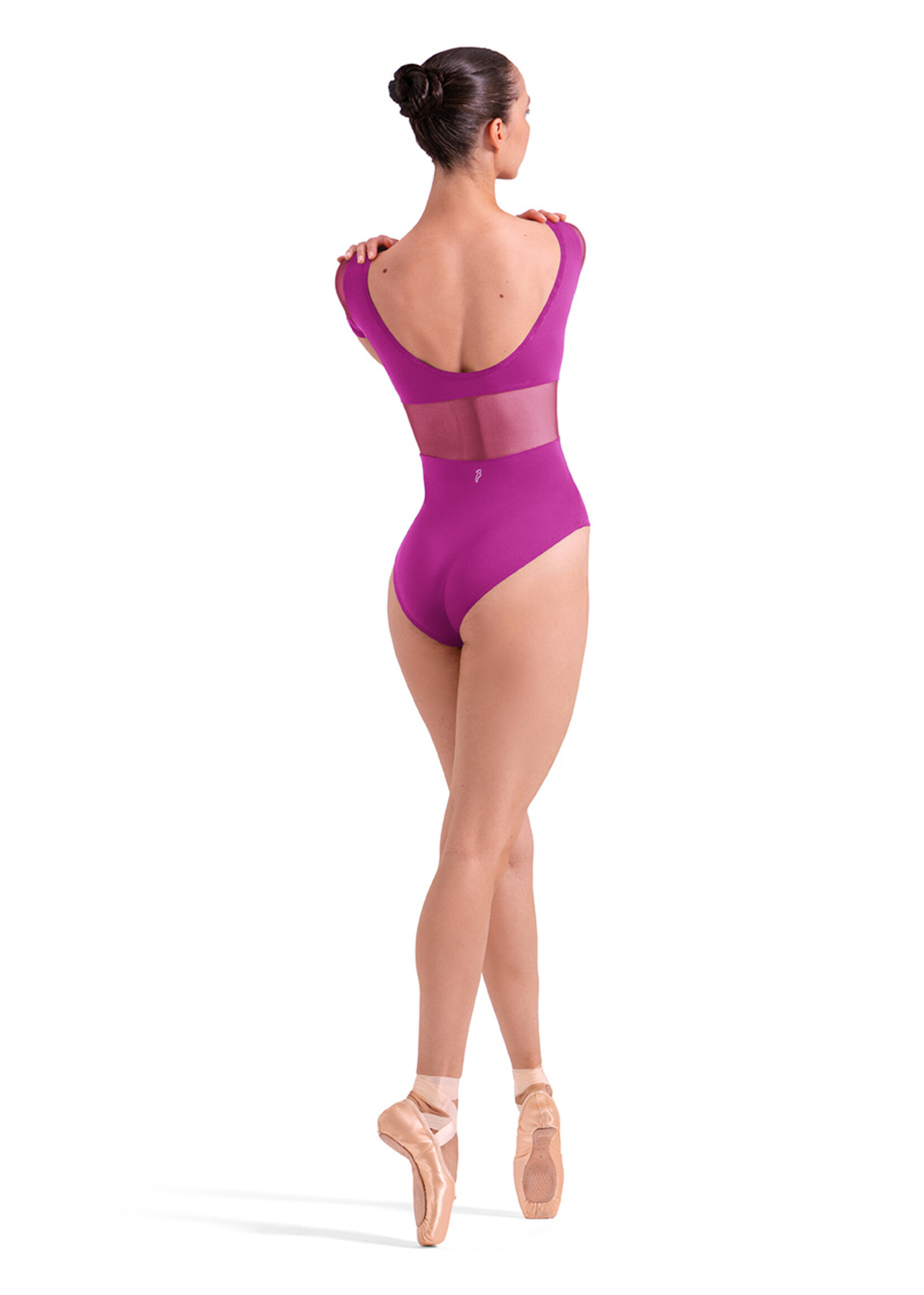 BLOCH DOUBLE SCOOP PLAIN CAP SLEEVE LEOTARD