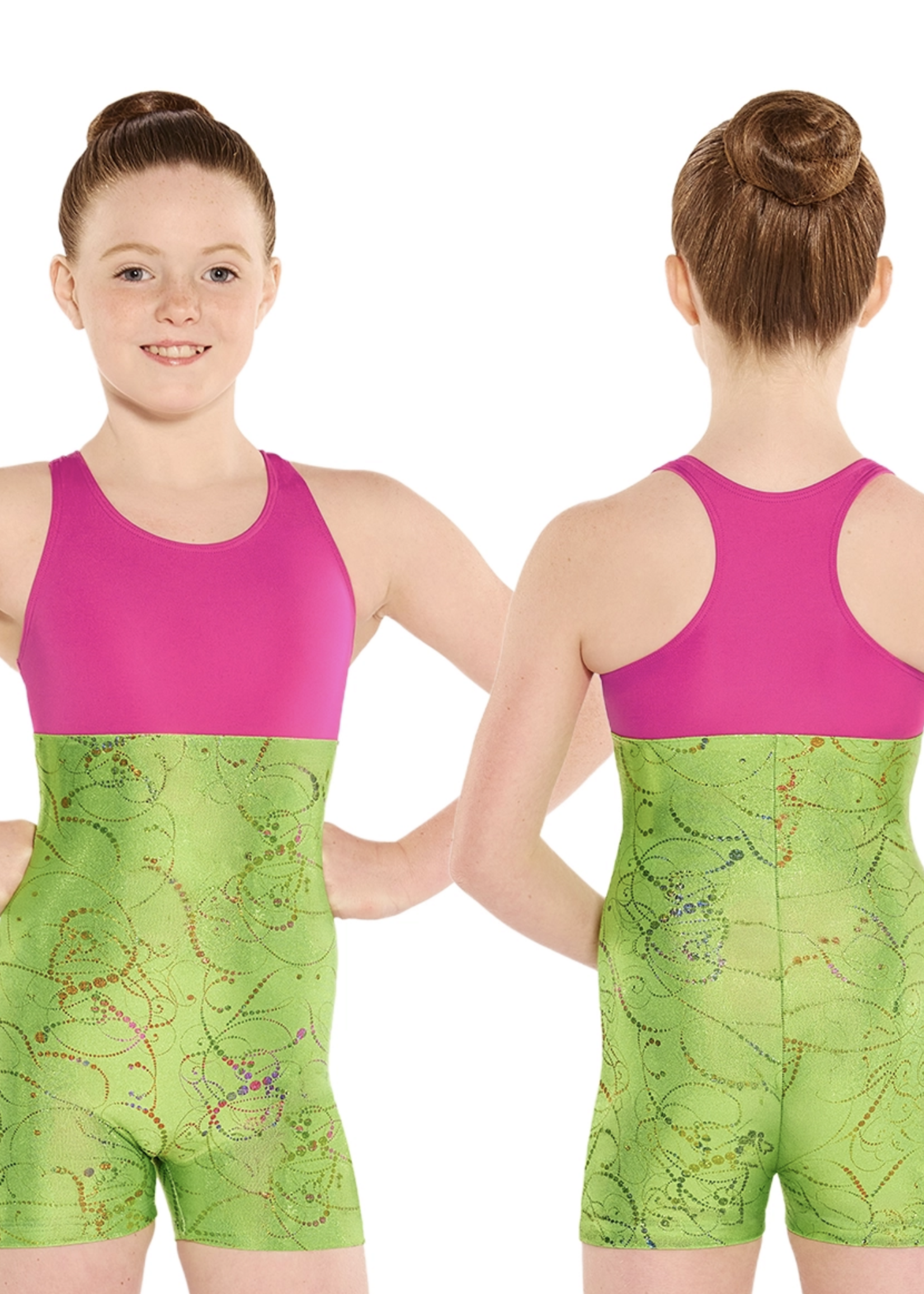 EUROTARD DANCEWEAR METALLIC SPLATTER RACERBACK BIKETARD