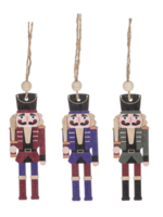 GANZ USA NUTCRACKER WOODEN ORNAMENT 9 PCS