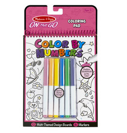 Melissa & Doug Melissa & Doug On the Go Color by Number - Unicorns, Ballet, Kittens