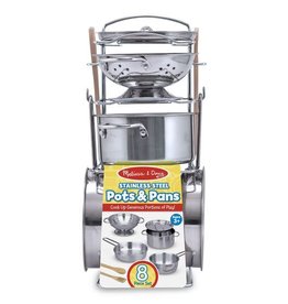 Melissa & Doug Melissa & Doug Stainless Steel Pots & Pans Play Set