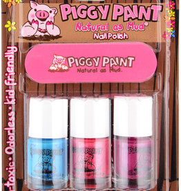 Piggy Paint Piggy Paint 3 Pack Nail Polish w/ Nail File - Forever Fancy, Seaquin, Girls Rule