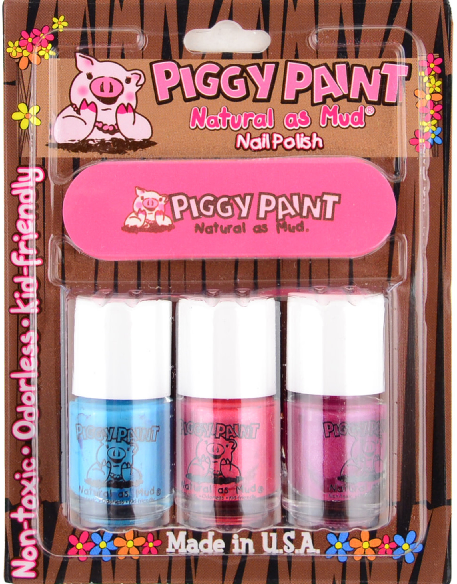 Piggy Paint Piggy Paint 3 Pack Nail Polish w/ Nail File - Forever Fancy, Seaquin, Girls Rule