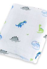 Lulujo Lulujo Muslin Swaddle Blanket - Prehistoric Pals