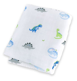 Lulujo Lulujo Muslin Swaddle Blanket - Prehistoric Pals
