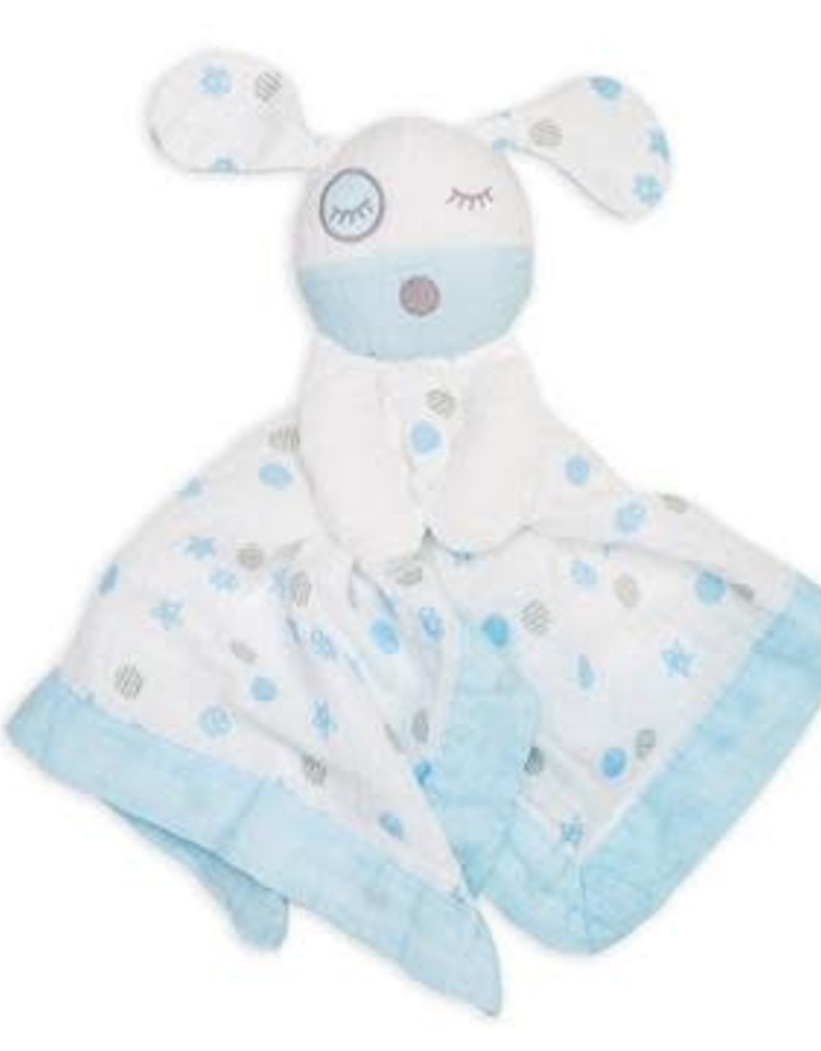 Lulujo Lulujo Muslin Cotton Lovie - Blue Puppy