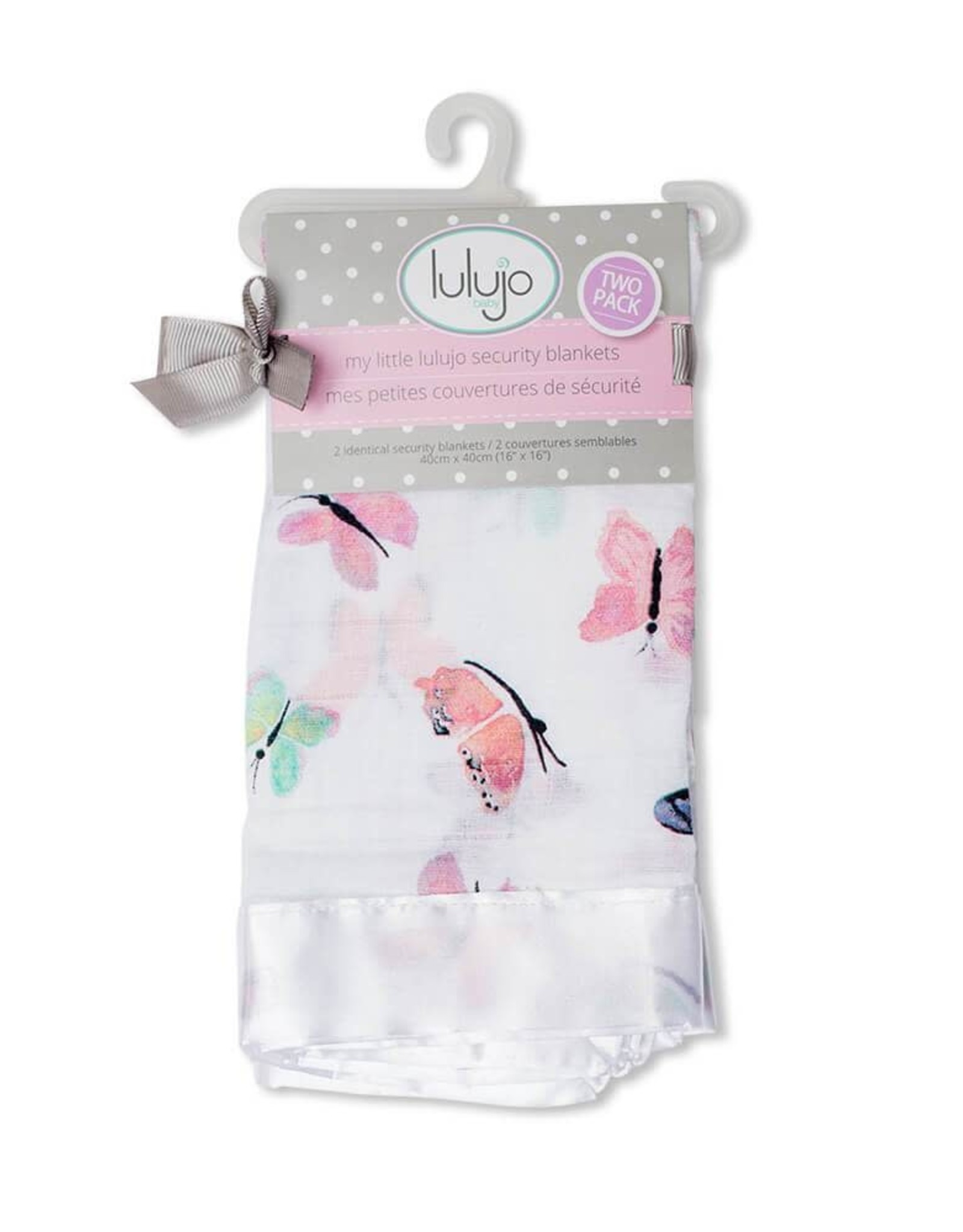 Lulujo Lulujo Muslin Cotton Security Blankets - Butterfly