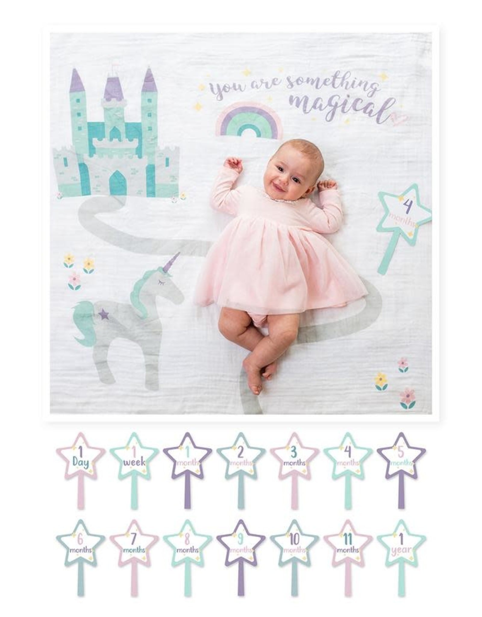 Lulujo Lulujo Baby's First Year Milestone Stickers - Something Magical