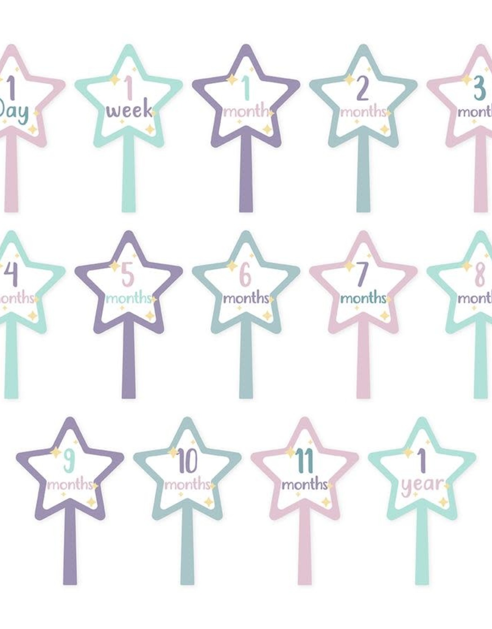 Lulujo Lulujo Baby's First Year Milestone Stickers - Something Magical