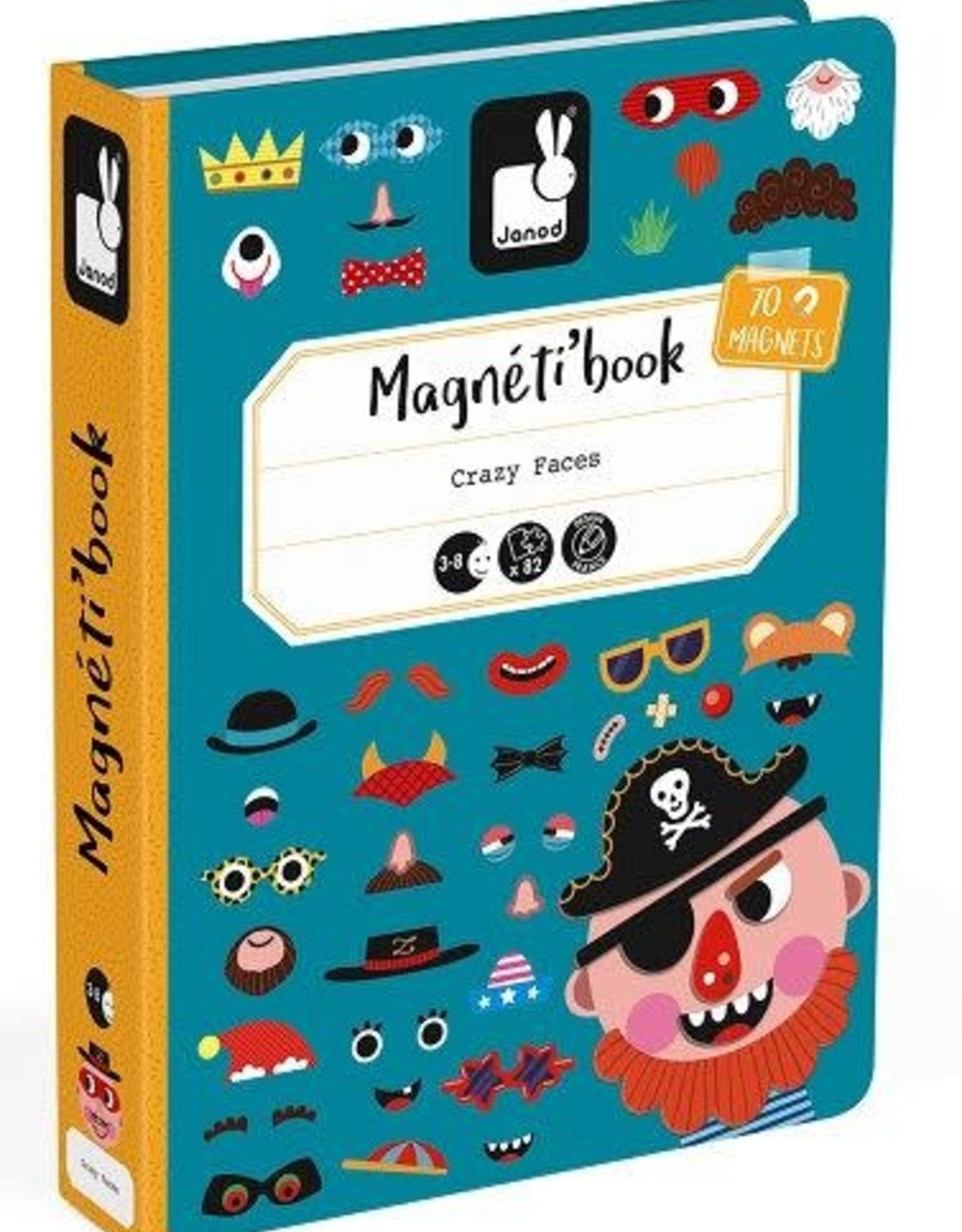 Janod Janod Magneti'book - Crazy Faces (Boy)
