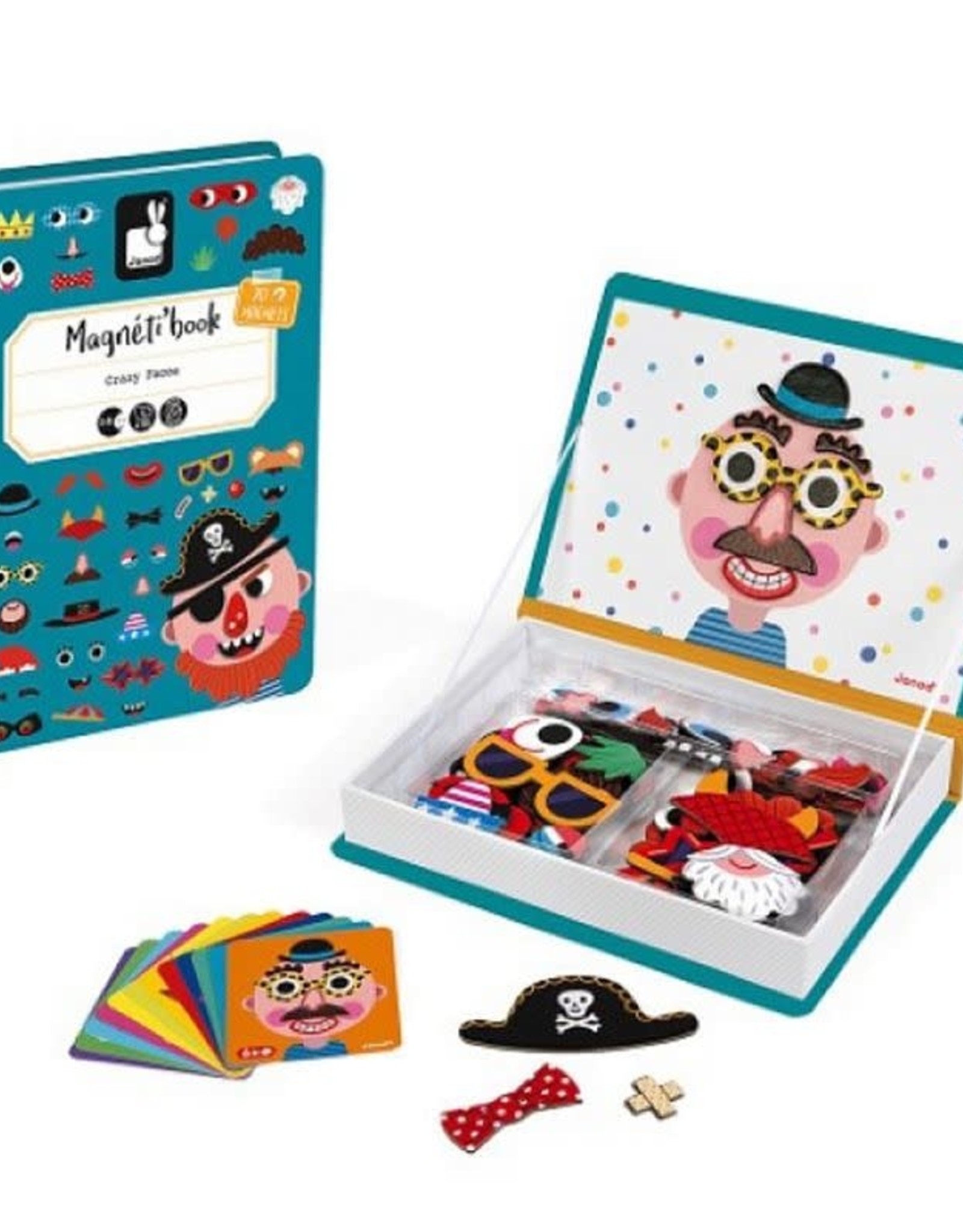 Janod Janod Magneti'book - Crazy Faces (Boy)