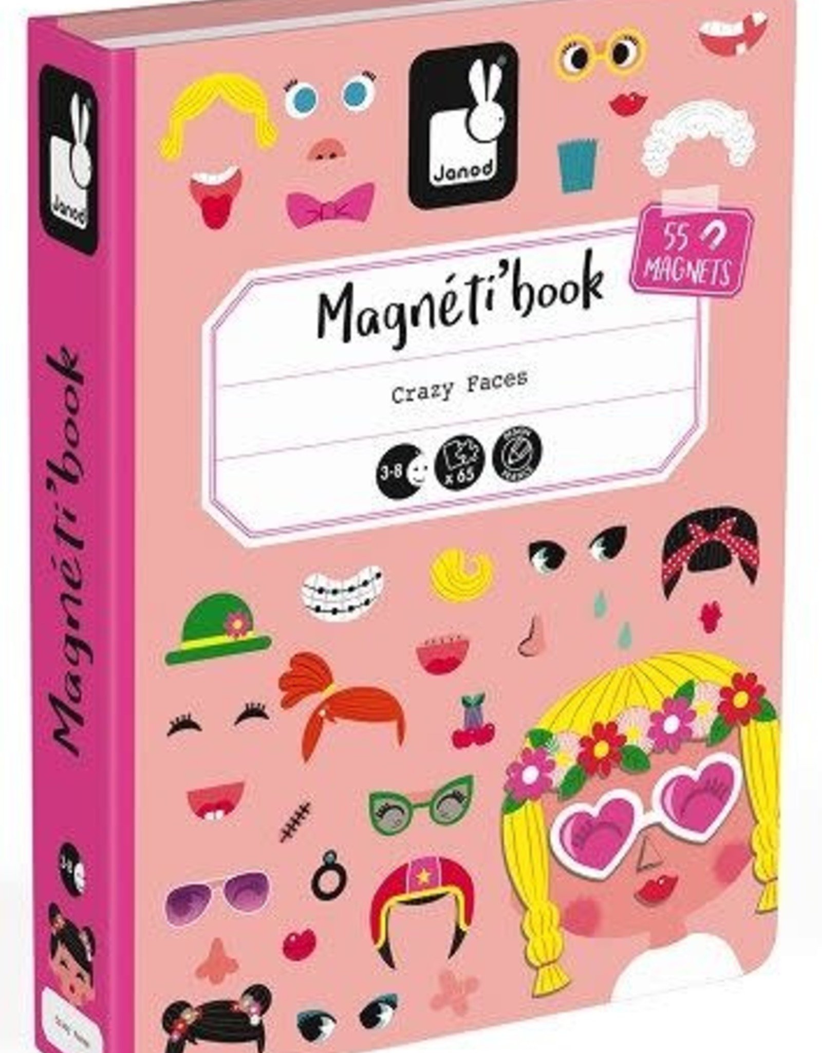 Janod Janod Magneti'book Crazy Faces (Girl)