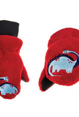 FlapJackKids FlapJackKids Fleece Mitts - Red Dinosaur