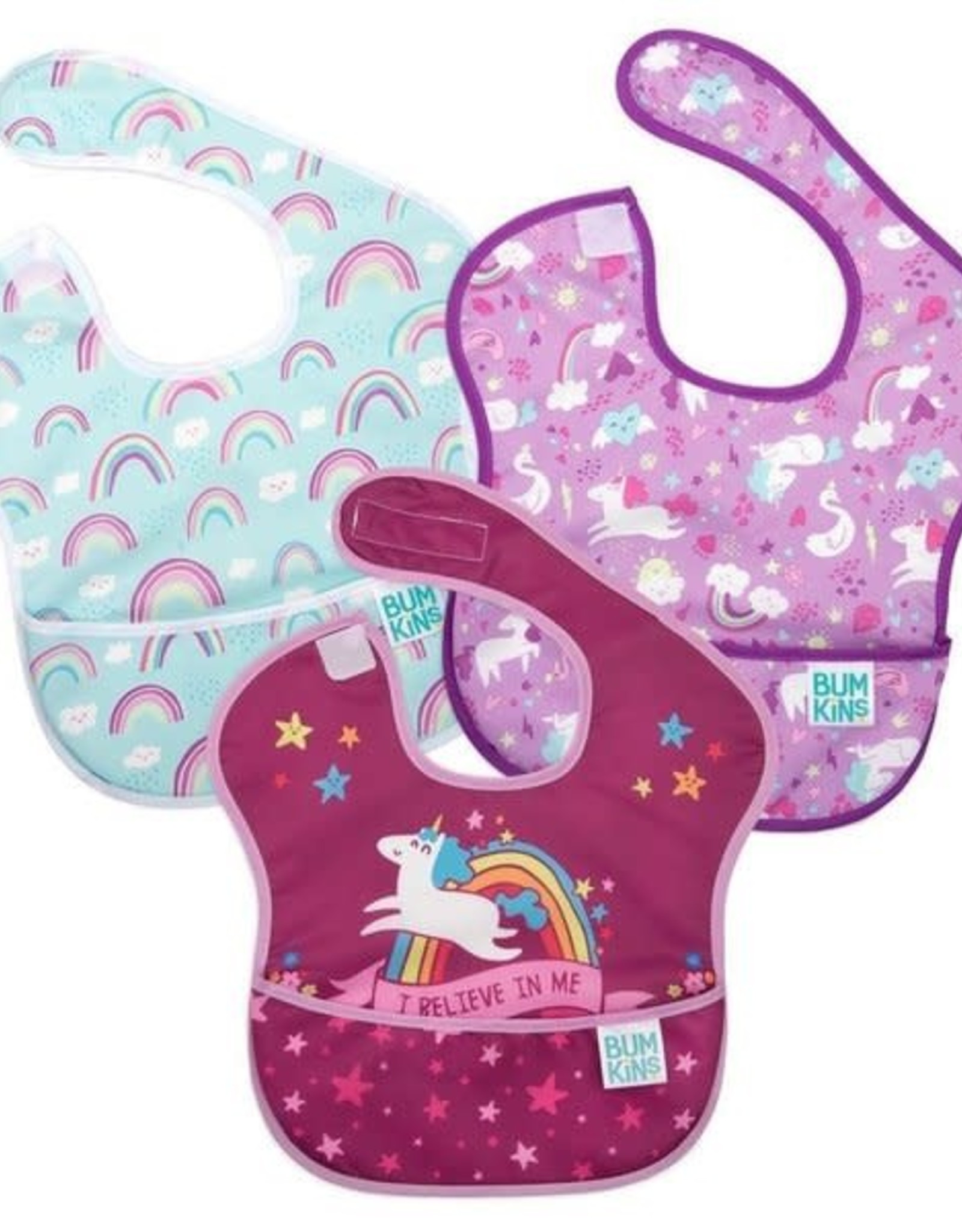 Bumkins Bumkins Super Bib 3 Pack - Unicorns