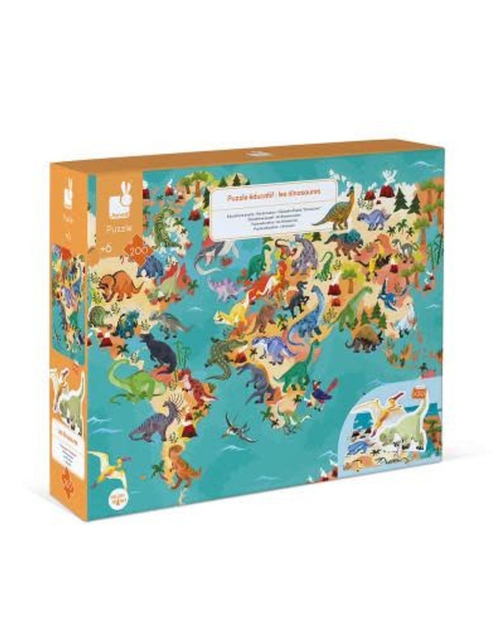 Janod Janod 3D Educational Puzzle: The Dinosaurs 200pcs