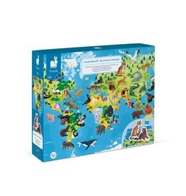 Janod Janod 3D Educational Puzzle: Endangered Animals 200pcs