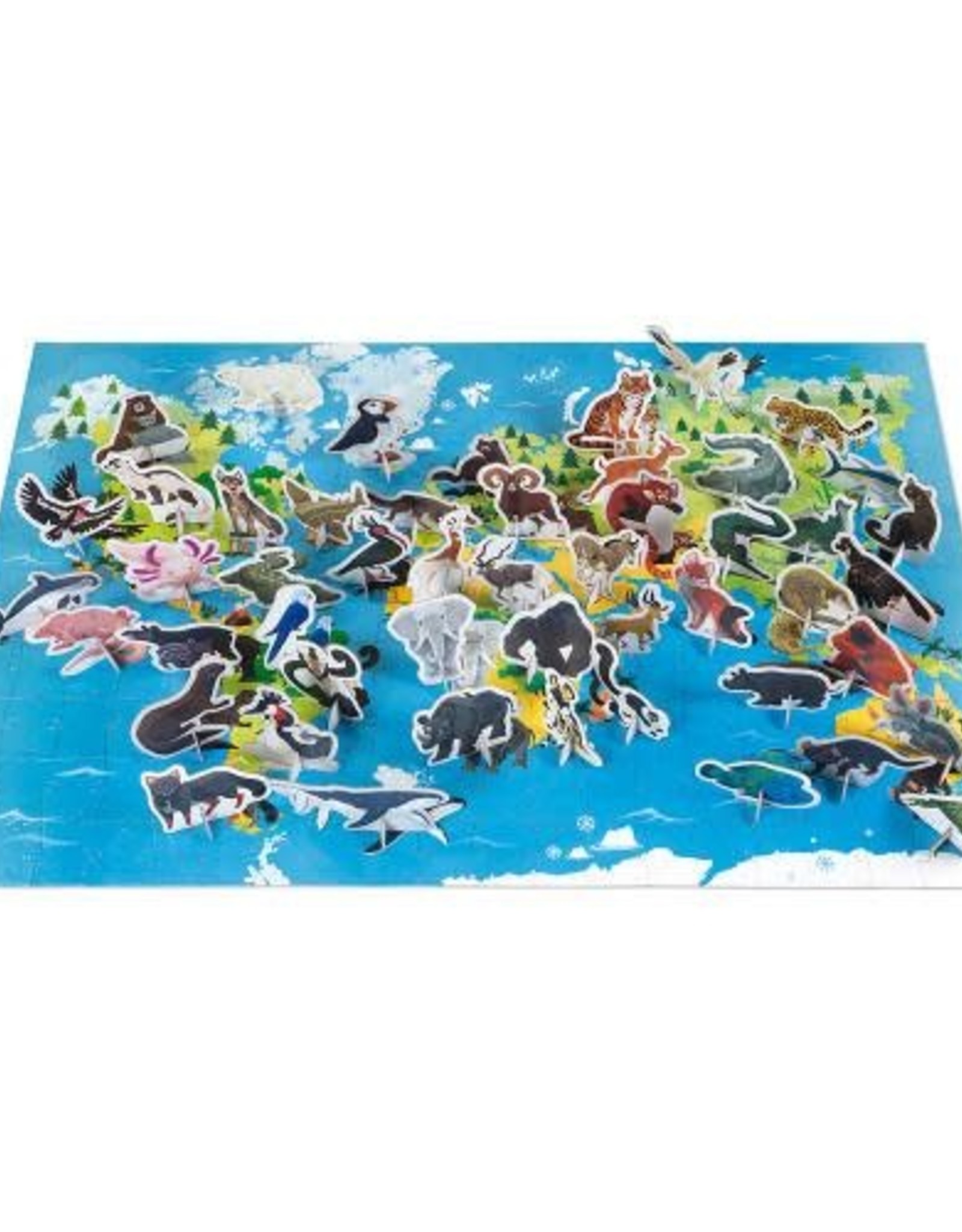 Janod Janod 3D Educational Puzzle: Endangered Animals 200pcs