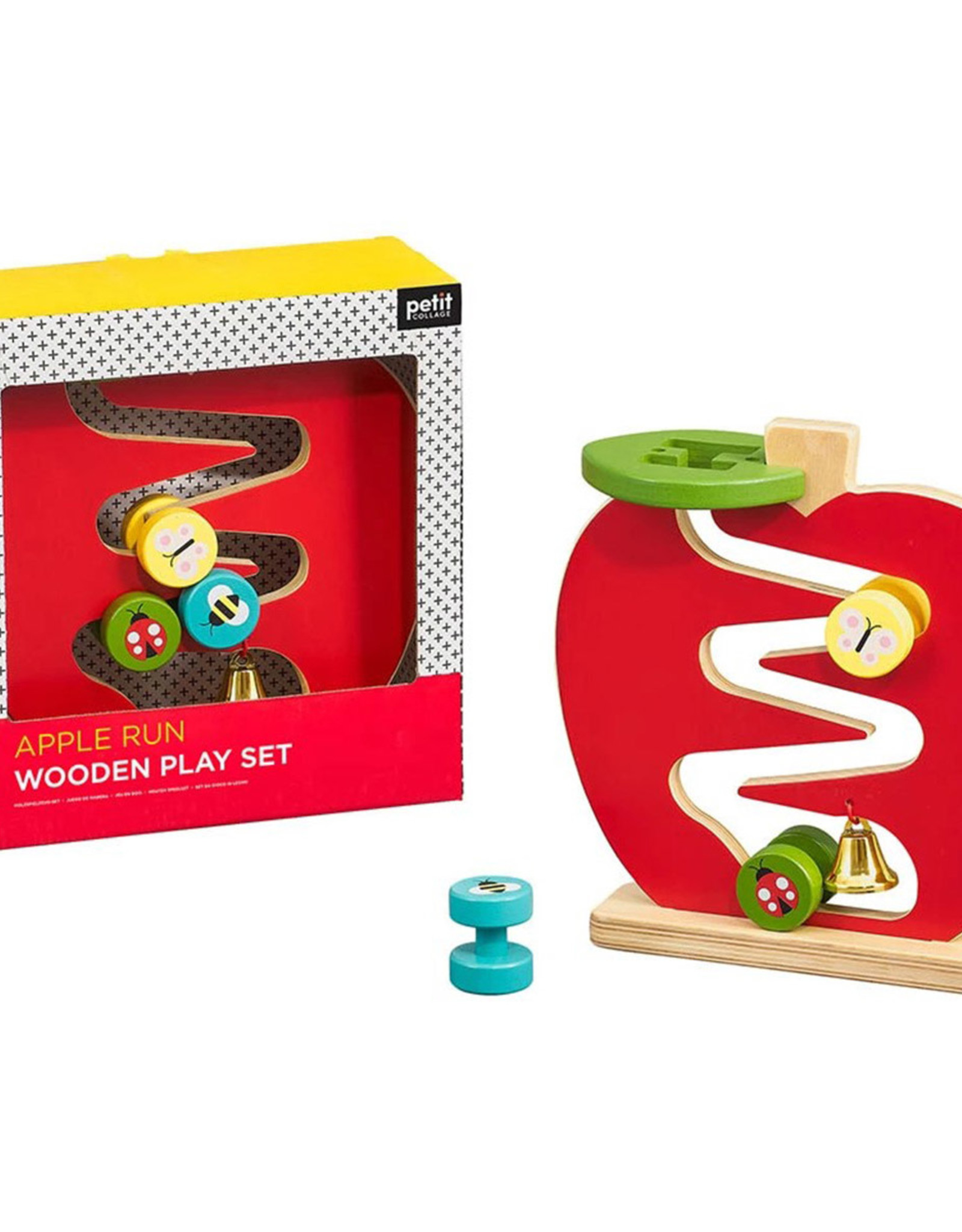 Petit Collage Wooden Apple Run Play Set