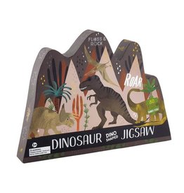 Floss & Rock Floss & Rock Dinosaur Shaped Jigsaw Puzzle