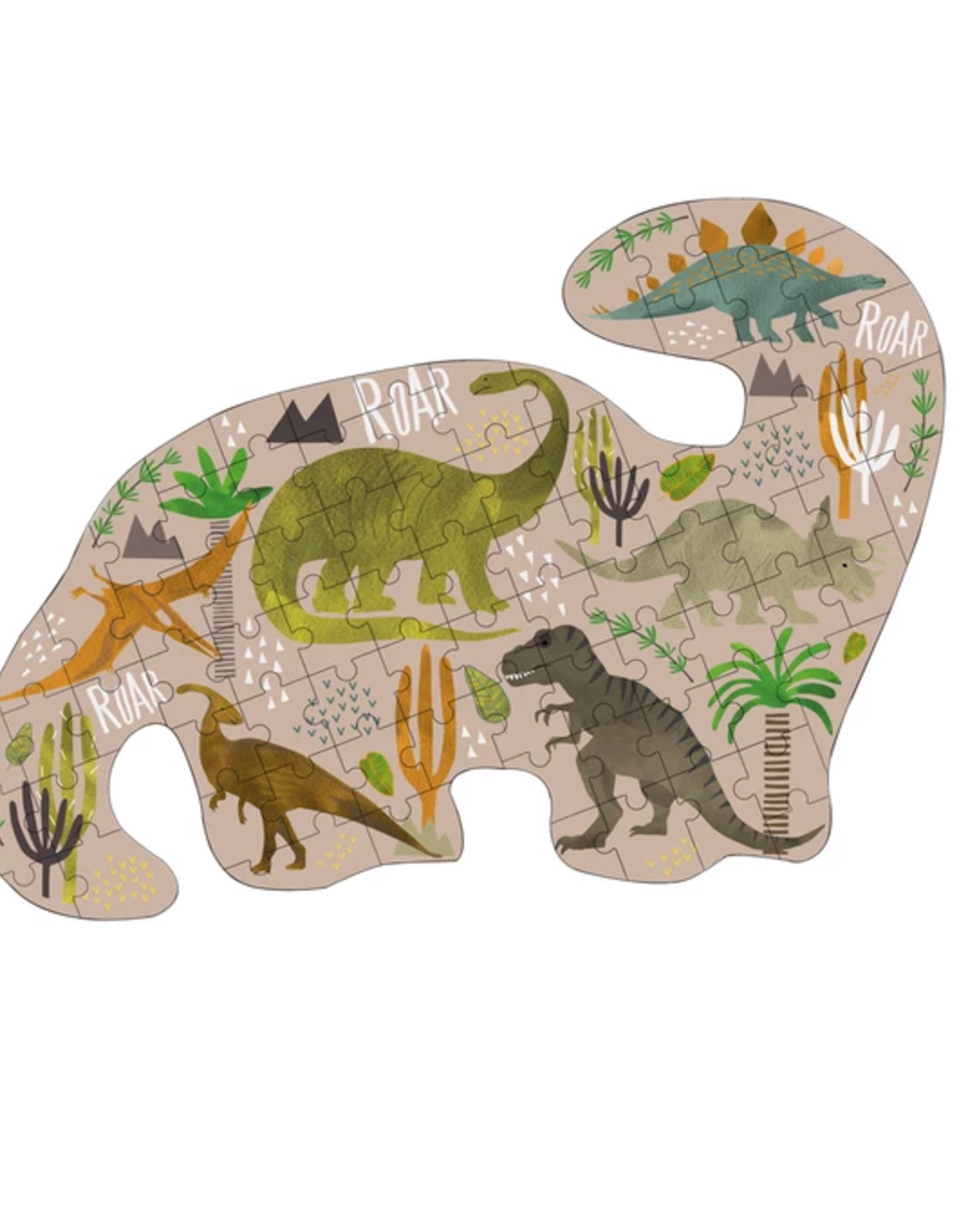 Floss & Rock Floss & Rock Dinosaur Shaped Jigsaw Puzzle