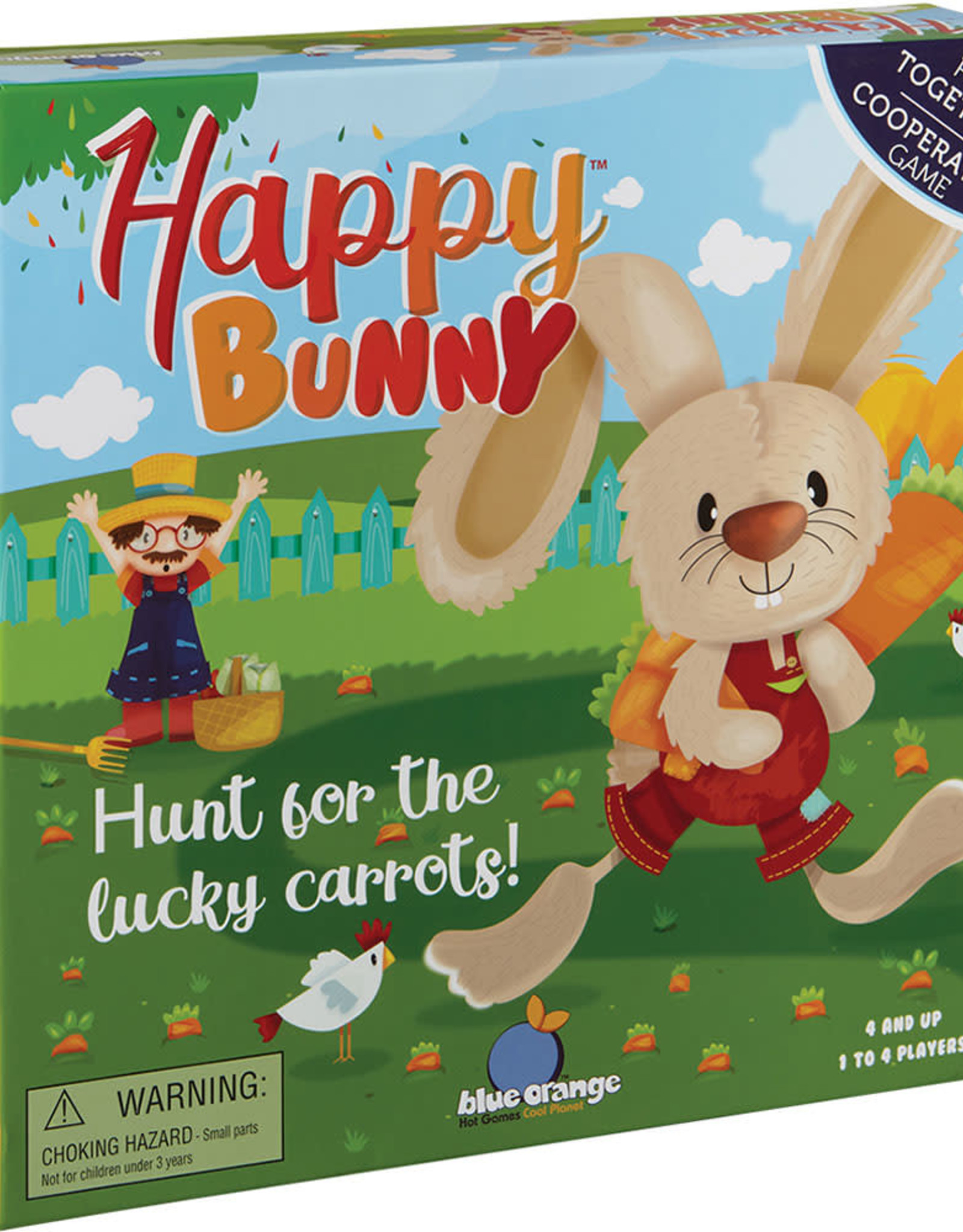 Blue Orange Happy Bunny