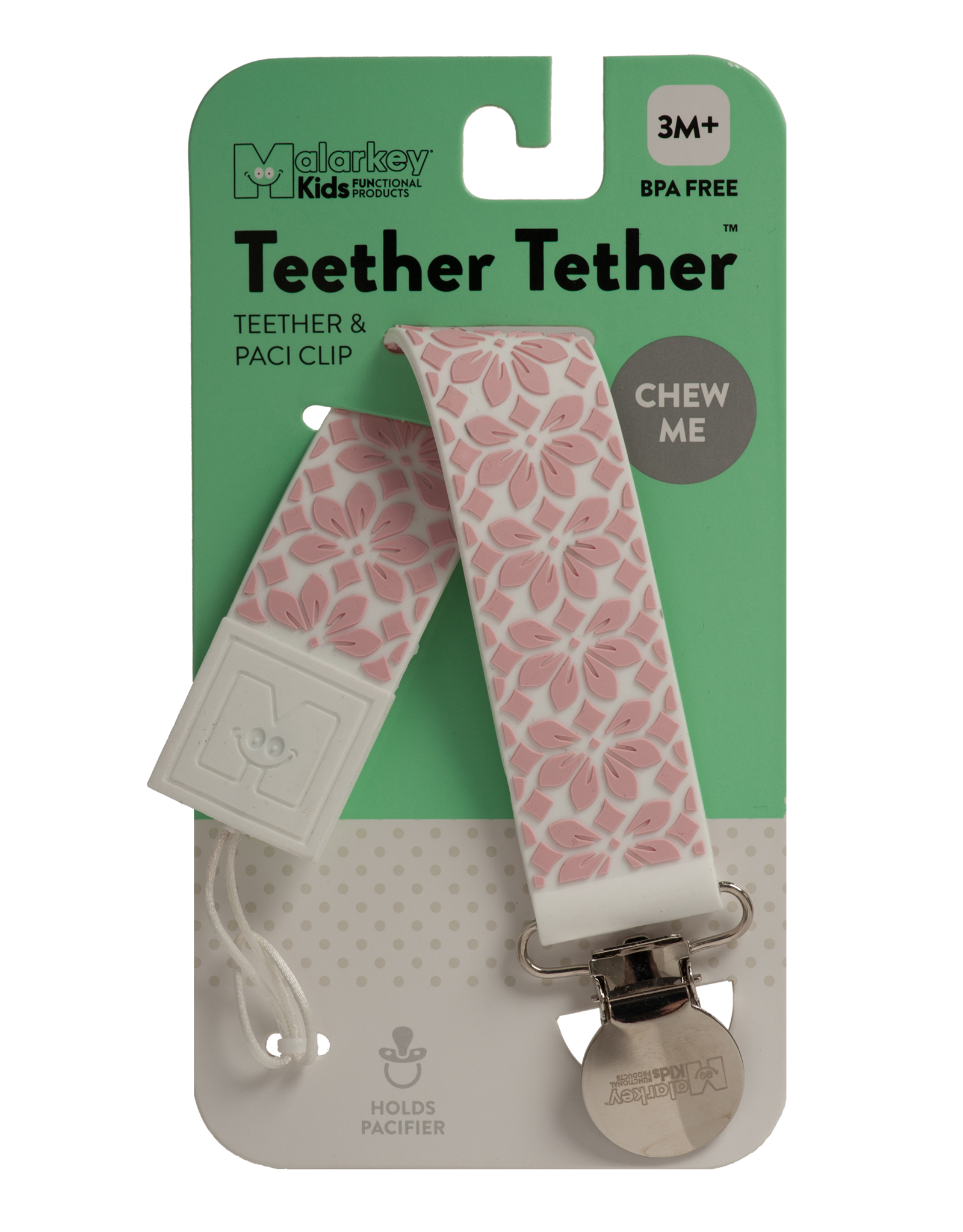 Malarkey Kids Malarkey Kids Teether Tether - Floral Pink