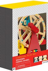 Petit Collage Ferris Wheel Carnival Wooden Toy with 3 Animal Characters