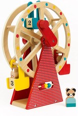 Petit Collage Ferris Wheel Carnival Wooden Toy with 3 Animal Characters