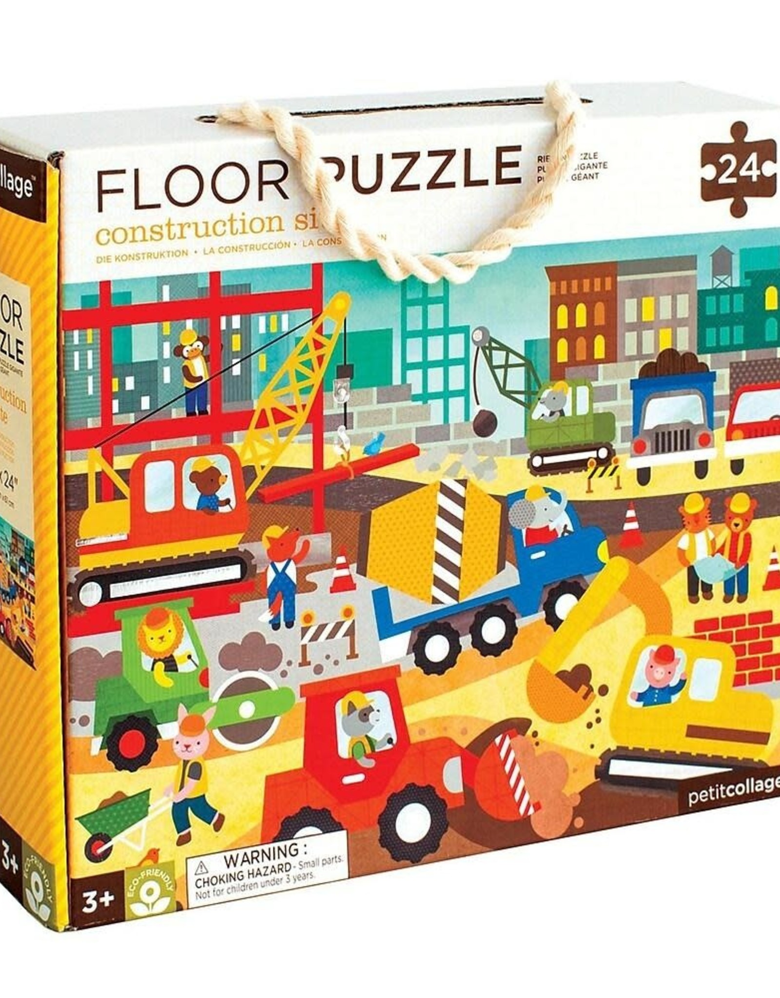 Petit Collage Construction Site Floor Puzzle - 24 pieces