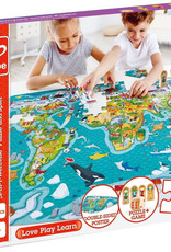 Hape Toys Hape 2-in-1 World Tour Puzzle and Game