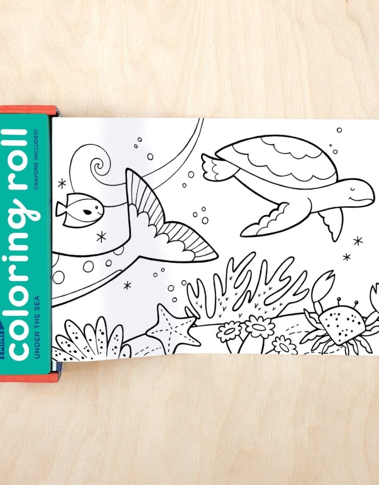 Mudpuppy Mini Coloring Roll - Under the Sea