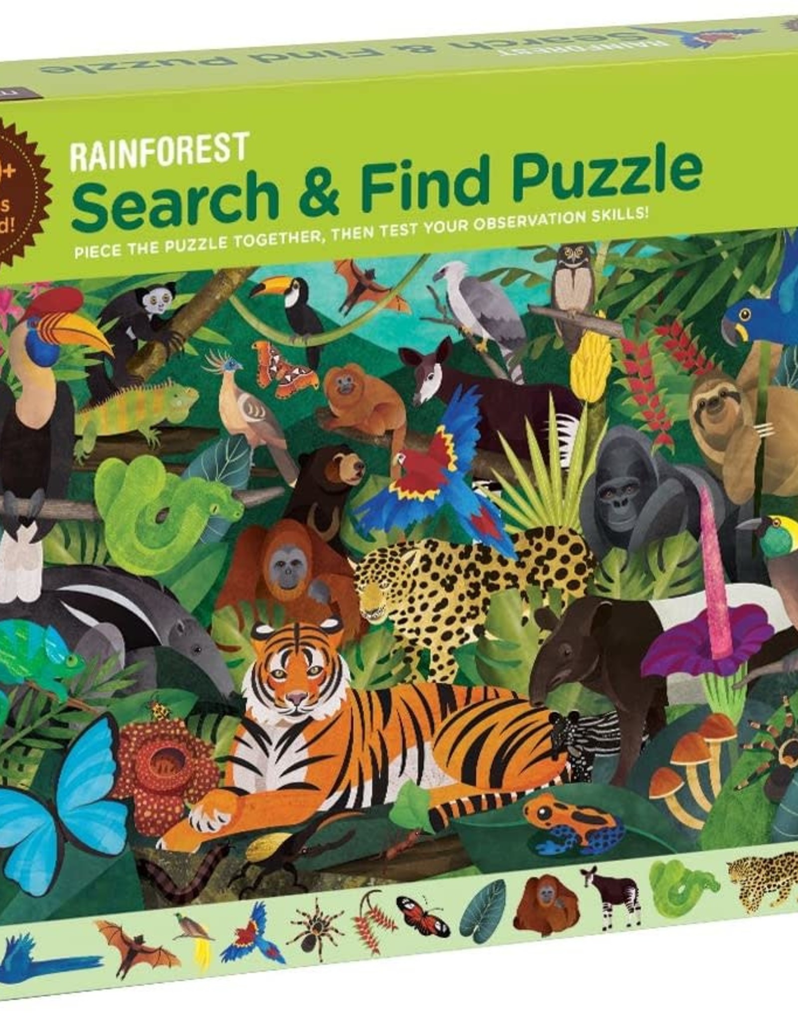 Mudpuppy Search & Find Puzzle - Rainforest