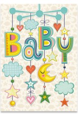 Peaceable Kingdom Baby Mobile Embossed and Foil Card