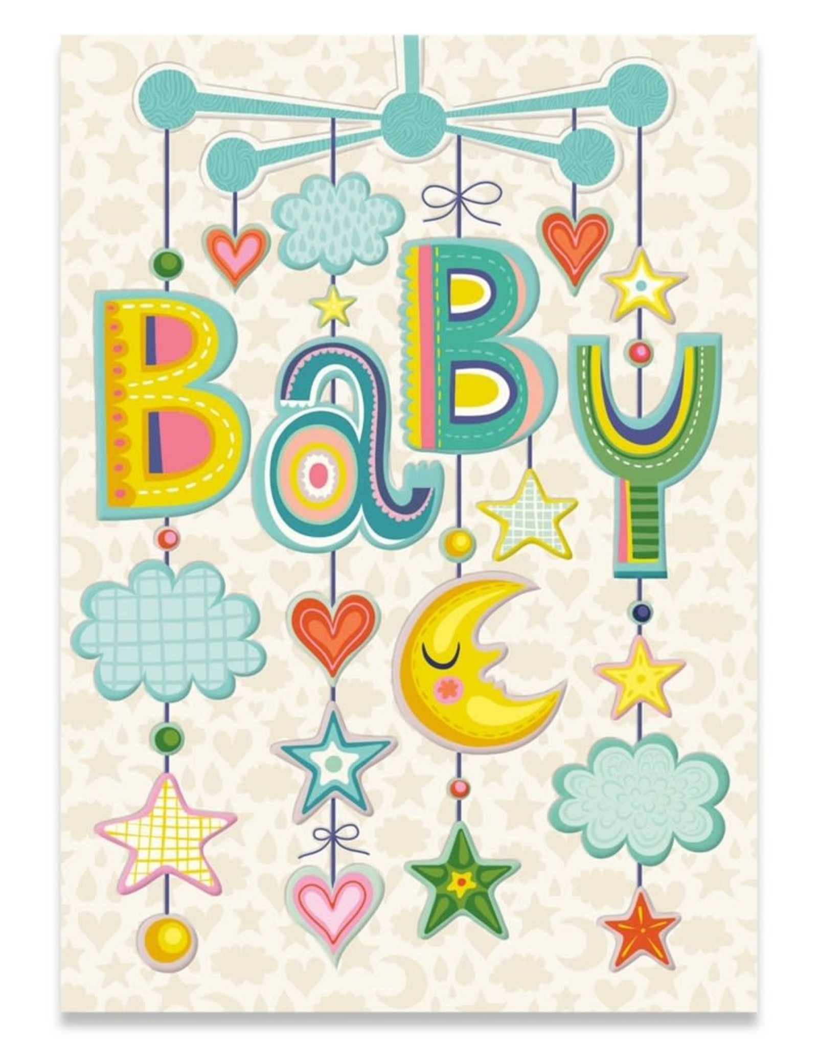 Peaceable Kingdom Baby Mobile Embossed and Foil Card