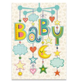 Peaceable Kingdom Baby Mobile Embossed and Foil Card
