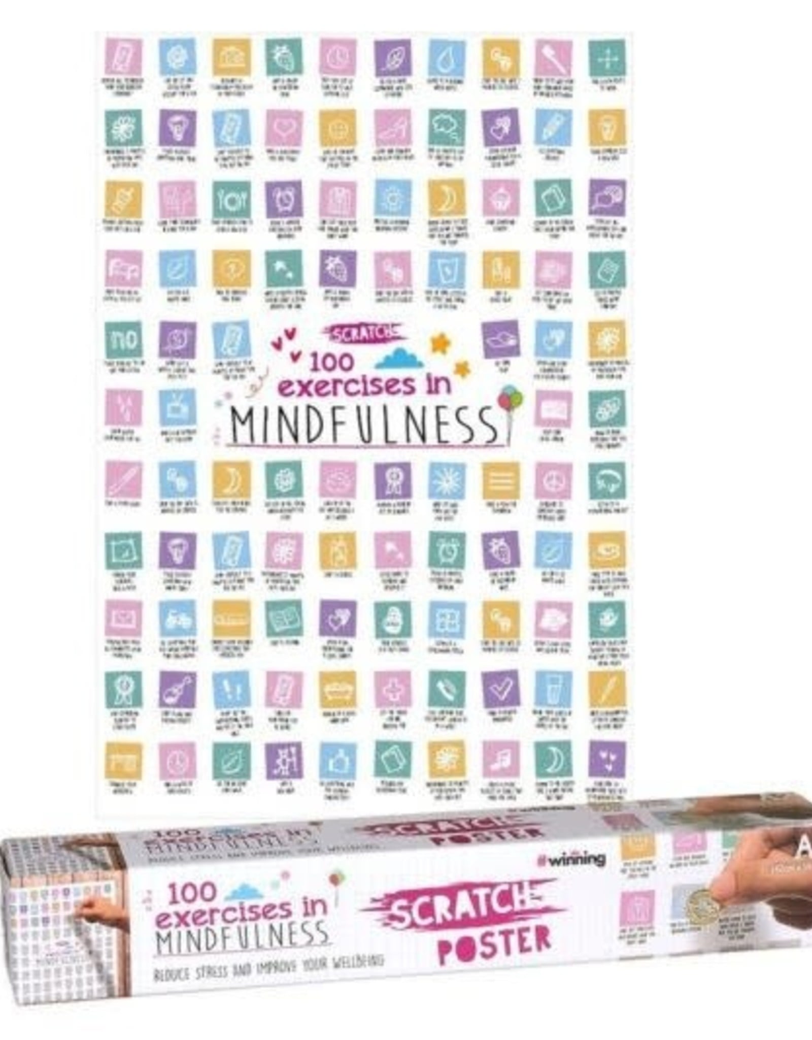 100 Mindfulness Activities Scratch Poster