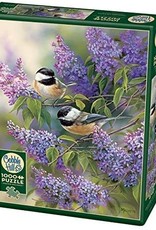 Cobble Hill Puzzles Chickadees and Lilacs - 1000 Piece Puzzle