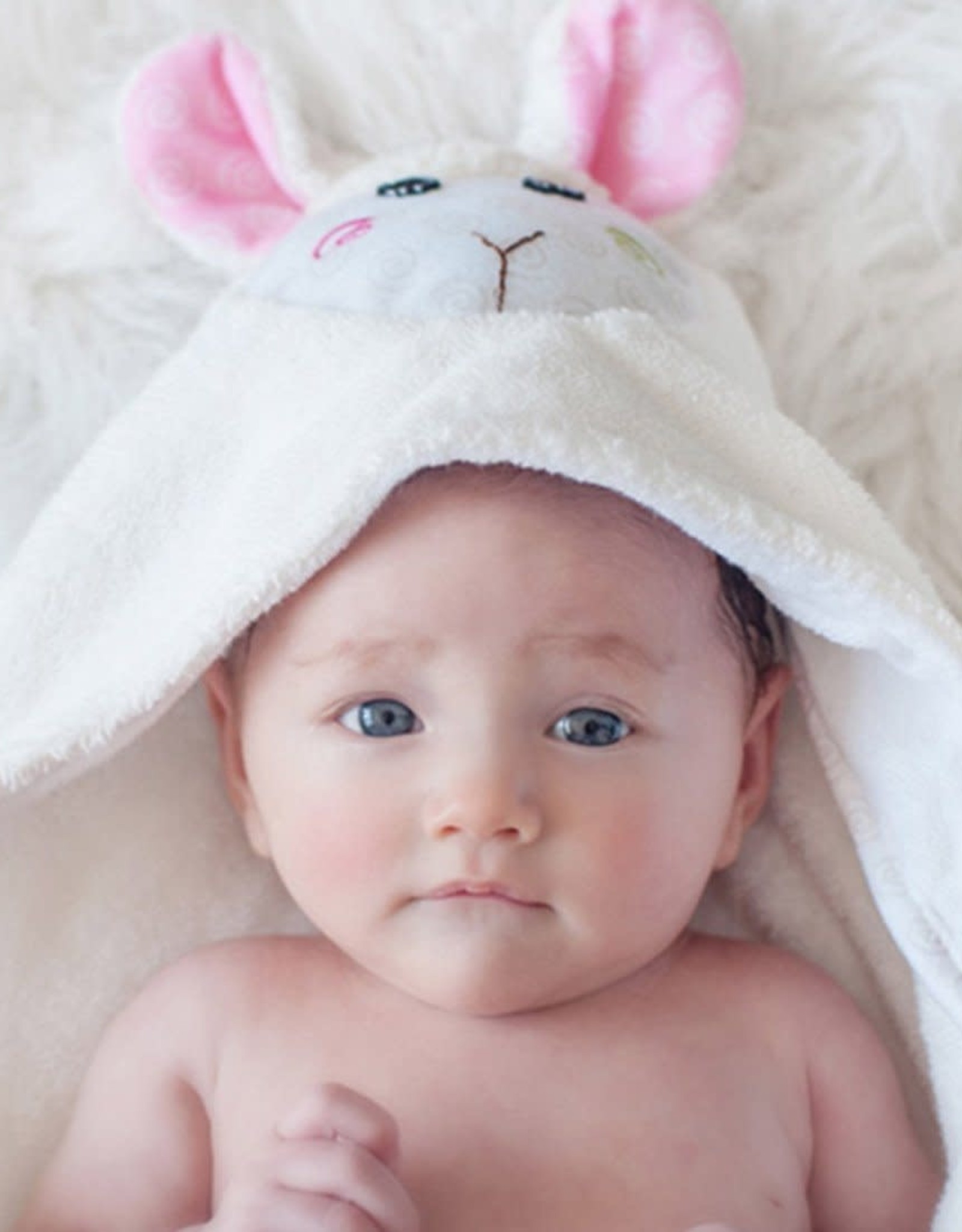 Zoocchini Baby Hooded Towel - Lamb