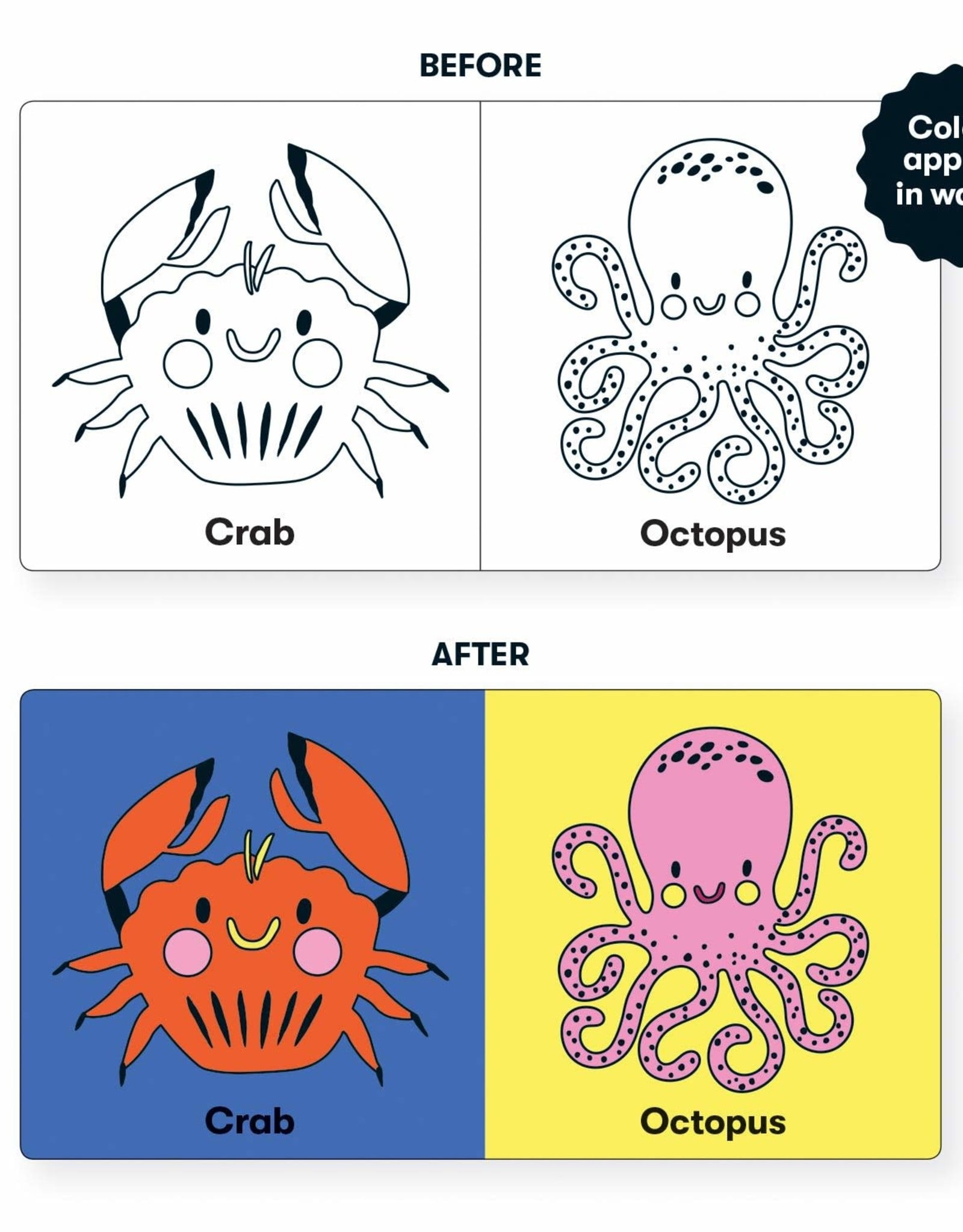 Mudpuppy Color the Ocean Magic Bath Book