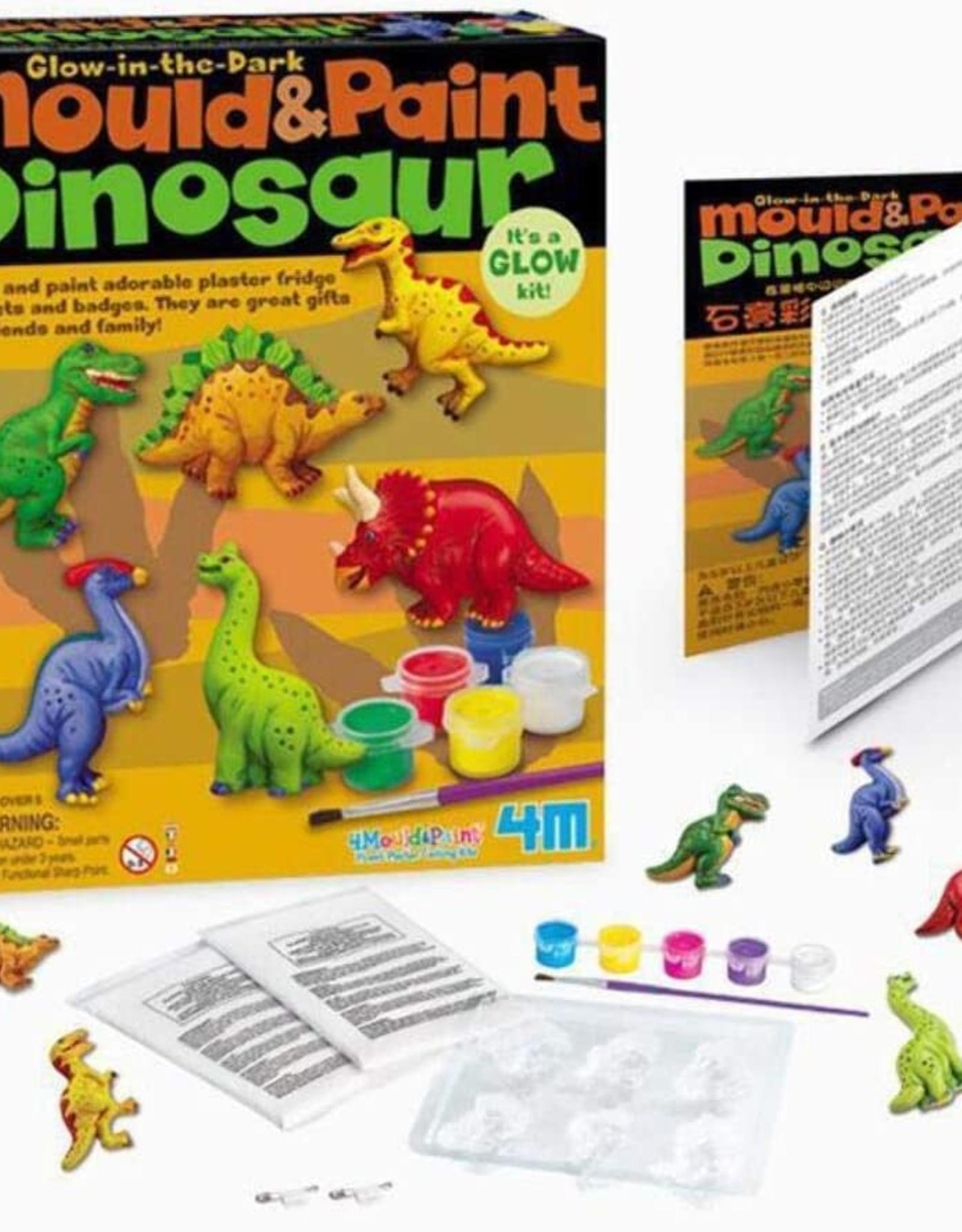 4M Glow in the Dark Dinosaur Mould & Paint Kit 3